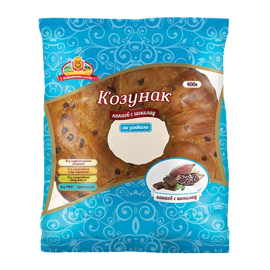 Козунак какаов с шоколад със закваска